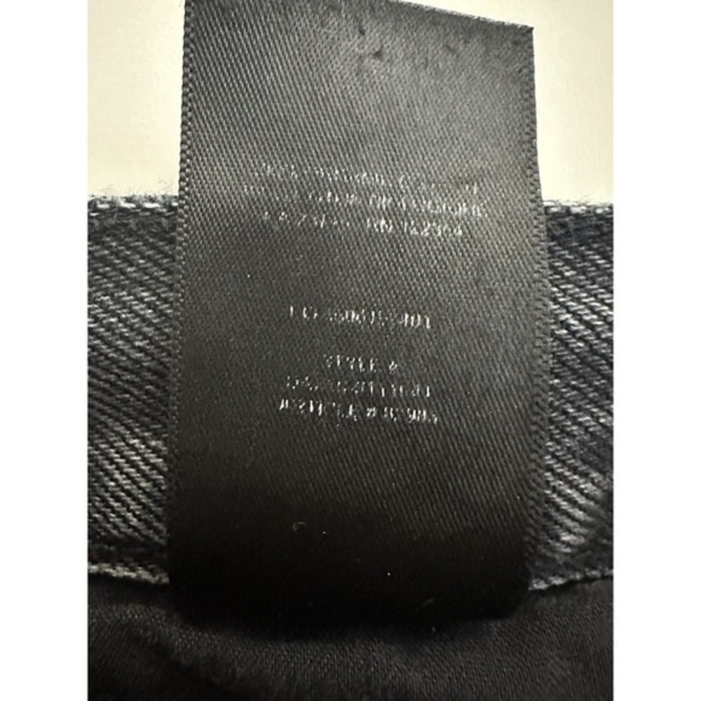 Denim Forum The Farrah High‎ Rise Wide Leg Jean Sz 31 Organic Cotton Black Denim - Picture 12 of 14